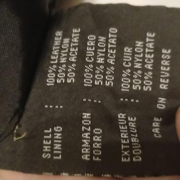 🕶Reaction by Kenneth Cole S black leather jacket with snaps and split cuffs - Picture 10 of 12